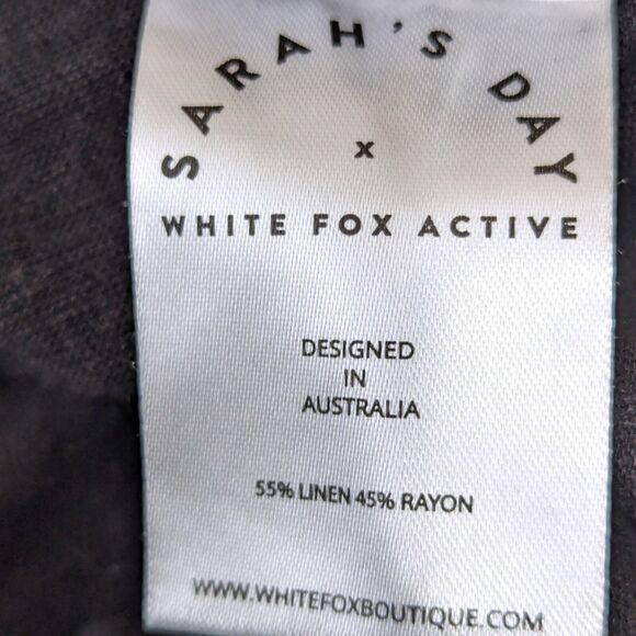 Sarah's Day‎ X White Fox Active Linen Ballet Hoodie Sweater Womens Small WFA - Picture 5 of 9